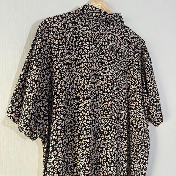 MAI Womens 100% Bamboo Floral Button Down Shirt Dress Beach Coverup Size Small - Picture 8 of 8